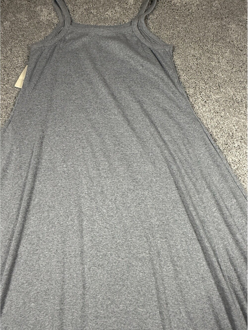 NWT Women's Ribbed Maxi A-Line Dress - Universal Thread™ Heather Gray 1X - Picture 10 of 12
